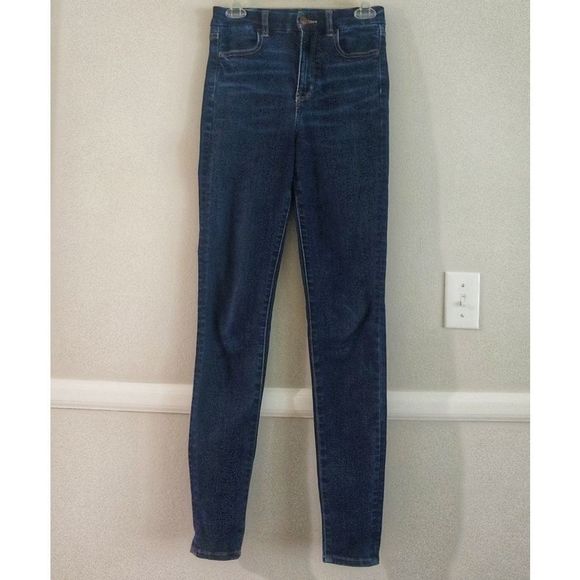 American Eagle Outfitters Denim - American Eagle curvy super high waisted je…